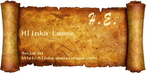 Hlinka Emese névjegykártya